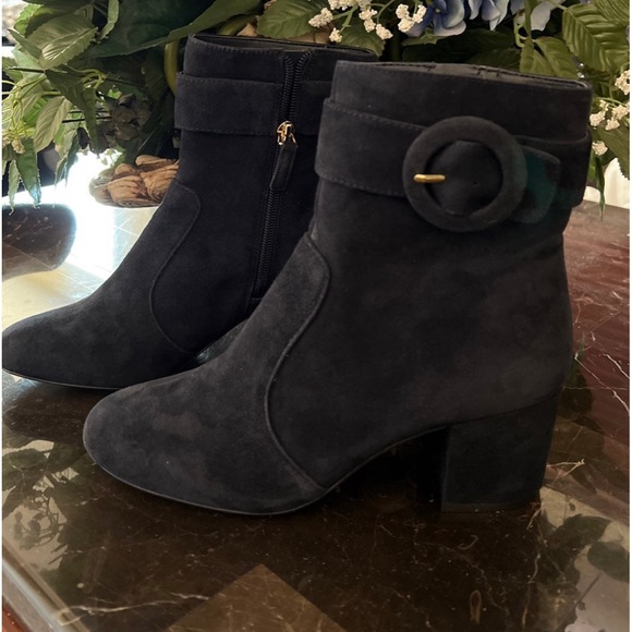 Nine West black suede leather booties size 7 - Picture 6 of 15